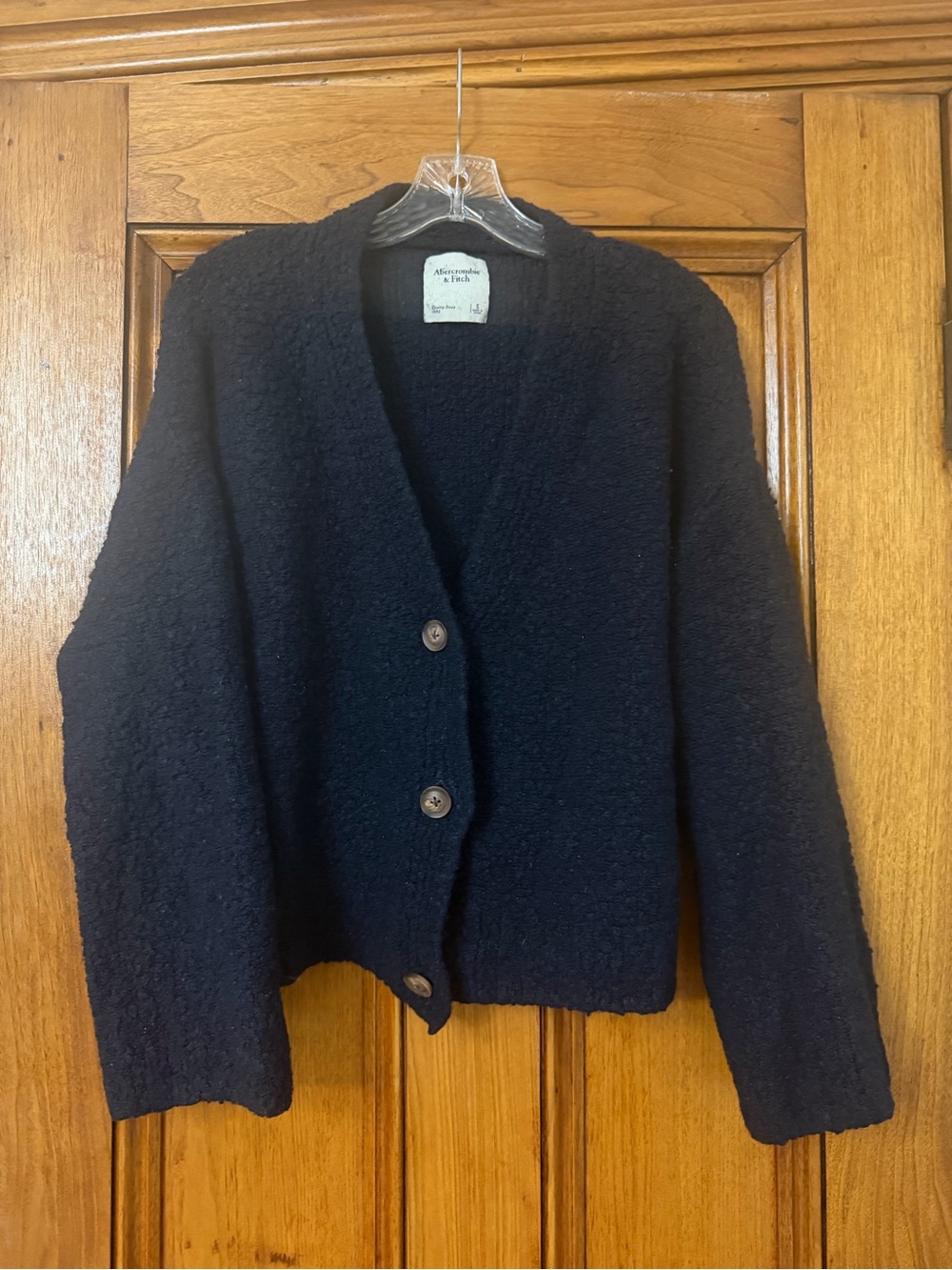 Abercrombie & Fitch Navy Bouclé cardigan